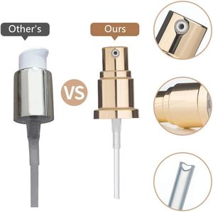 Livraison rapide, pompe à pression cosmétique en plastique de luxe or et argent 20/410 24/410 anti-fuite pour crème corporelle et lotion - Product Image 2