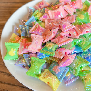 ลูกปัดทรงสี่เหลี่ยมแบบรูตรงสำหรับงานประดิษฐ์ทำมือวัสดุเชือกผูกผมทำจากอะคริลิครูปลูกกวาด - Product Image 3