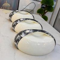 Chauffe-plats isotherme élégant couleur marbre blanc 4L 5L 6L, avec casserole intérieure, pour la maison, les dîners et les buffets, ensemble chauffe-plats