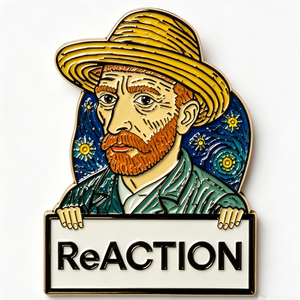 Metal <b>Pin</b> Gold Plated Irregular Shape Hard Enamel Zinc Alloy Art Collectible <b>Badge</b> - Product Image 1