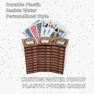 Cartes de jeu de poker en plastique imperméable personnalisées, jeux de cartes de modèle, cartes de poker en PVC - Product Image 2