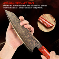 New Lacouer Art 8 pouces Chef couteau 33 couches cuivre damas Vg10 acier Kiritsuke couteau