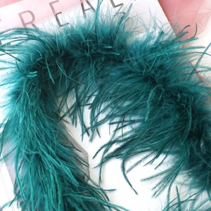 Gran oferta artesanía colorida 8-10 cm <span class=keywords><strong>1</strong></span> capa Boa de plumas de avestruz para fiesta vestidos de boda bolsa accesorios Decoración - Product Image 6