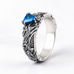 Womens Vintage Engagement Ring with Sparkling Stone Classic Wedding Fashion Jewelry - Product Image 1