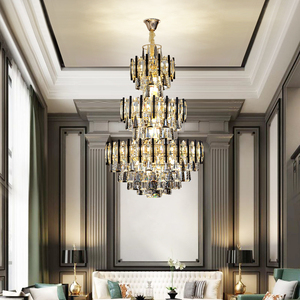 Lustre décoratif en cristal moderne <span class=keywords><strong>de</strong></span> luxe pour salle <span class=keywords><strong>de</strong></span> banquet d'hôtel, salon, villa, duplex, escalier, style nordique - Product Image 1