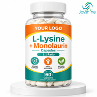 Kapsul OEM/ODM L-Lysine Plus Monolaurin, Suplemen Diet Pendukung Sistem Imun, Label Pribadi