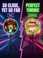 Jeu de réaction rapide en ligne avec bouton-poussoir, chronomètre de compte à rebours de 10 secondes, défi numérique interactif à LED pour stand de carnaval