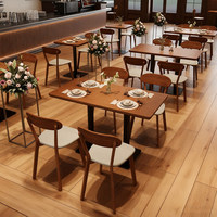Ensembles de meubles de salle à manger commerciaux en bois massif personnalisés (tables et chaises)