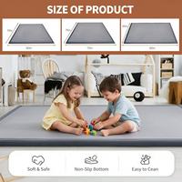 Tapis d'éveil pour bébé de haute densité, couleur unie moderne, en velours corail doux, fabriqué à la machine, antidérapant et imperméable pour les tout-petits