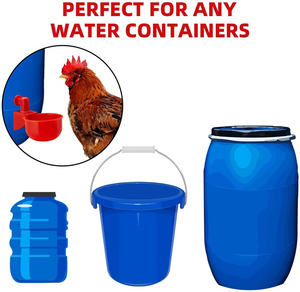 Line Filled Automatic Poultry Drinking Bowl Chicken Duck Water Cup Auto Refill Water Drinker Kit - Product Image 6