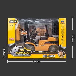 <span class=keywords><strong>HUINA</strong></span> <span class=keywords><strong>1577</strong></span> 1/10 8CH Chariot élévateur à fourche RC en alliage, camion grue, véhicule de chantier, jouet avec son et lumière, établi, levage RTR - Product Image 6