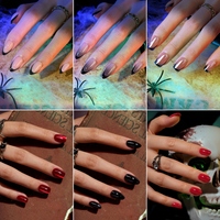 Juego de uñas postizas de diseño de lujo de alta calidad al por mayor Gel suave personalizado punta francesa prensa de Navidad en las uñas En Gros