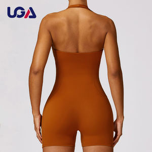 Tuta da ginnastica personalizzata 2024 da donna in Nylon spazzolato tuta da allenamento traspirante per correre tute da Yoga - Product Image 5