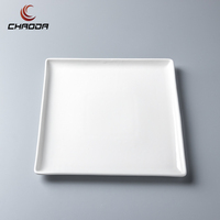 Offre Spéciale – Assiette de Luxe en Céramique Blanche Pure de 9,75 Pouces pour Service de Table, Style Chinois, Design Moderne, Idéale pour Mariages (Vente en Gros)