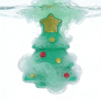 Bombes de bain bio personnalisées en forme de sapin de Noël OEM |   Production en gros directe d'usine |   Bombes de bain scintillantes festives, cadeaux de fêtes
