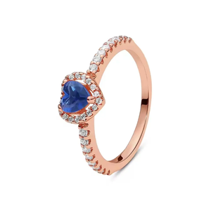 Anelli Originali in Argento Sterling 925 per Donne, <span class=keywords><strong>Anello</strong></span> a Cuore per Fidanzamento e Matrimonio, Gioiello di Lusso in <span class=keywords><strong>Oro</strong></span> <span class=keywords><strong>Rosa</strong></span>, Regalo - Product Image 3