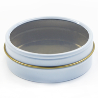 Petite boîte en fer-blanc simple, petite boîte ronde, pour gâteau jery Cookies avec couvercle à fenêtre en plastique, décoration intérieure, pour emballage