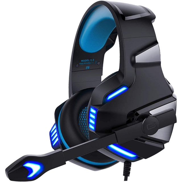 Hot Sale Wired Gaming Headset Over-Ear RGB Light Noise Canceling Mic 3.5mm USB Surround Sound for PC Desktop Laptop DJ Travel