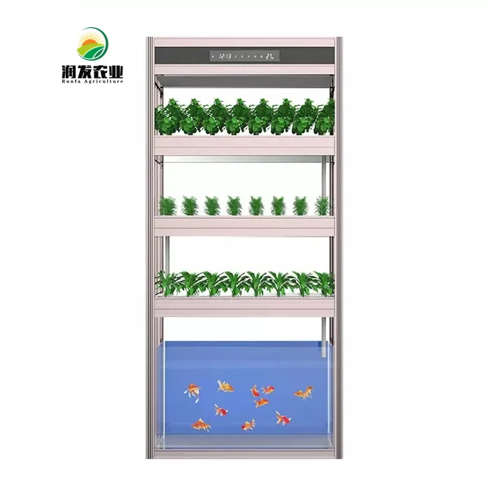 Soilless Cultivation Intelligent Fish and Vegetable Symbiosis System Equipment Aquarium Indoor Hydroponic Planting Cabinet