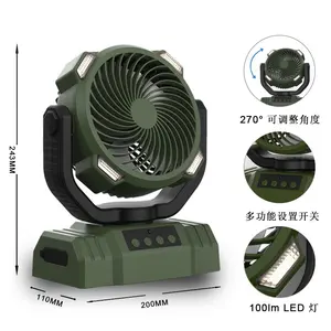 HF-831 DC 12V Không Dây Xe Dao Động Xách Tay Tự Động Pin Xe Fan Hâm Mộ 6 Và 8 Inch Mini Xe Fan Đối Với Quạt Điện Với Pothook