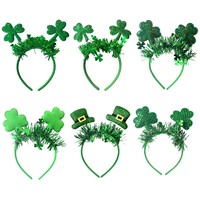 Serre-tête de la Saint-Patrick, vert, avec trèfle en guirlande, accessoire de cheveux pour festival irlandais, défilé, costume, fête, décoration