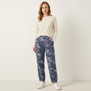 Pantalones Cargo de Mezclilla para Mujer, Hechos en Taiwán, ODM, Transpirables, Ecológicos, Tejido Jacquard, Casuales, de Verano, Cintura Baja, Multicolor - Product Image 1