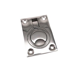 Stainless Steel Floor Clip 63mm X 44mm Square Handle Ring Marine Hardware <b>Yacht</b> Accessories Mirror Polished - Product Image 2