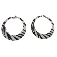 Nouvelle mode femmes imprimé léopard boucles d'oreilles luxe exagéré géométrique grand cerceau boucles d'oreilles