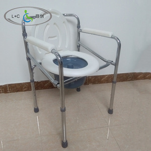 Chaise de toilette pliante Lovecare pour personnes âgées et handicapées avec pot amovible, usage hospitalier - Product Image 1
