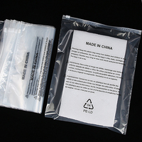 Sac en plastique de haute qualité, Logo personnalisé, sacs en plastique transparents à fermeture éclair pour l'emballage de vêtements