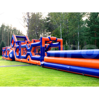 Jeux de défi gonflables de vente bon marché Jumping Castle Jungle Slide Combo Parcours d'obstacles pour enfants et adultes