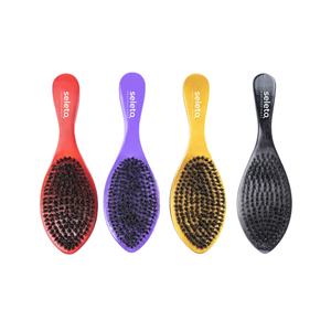 <span class=keywords><strong>Brosse</strong></span> ondulée en bois à poils de sanglier pour garçons, pour salon de coiffure, personnalisé, bon marché, 100% 360, vente en gros - Product Image 1