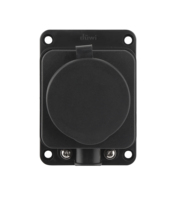 Prise industrielle noire 16A avec protection IP20, 250V, pour prises multiples standard UE - Grande Vente