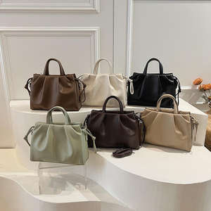 Nouveau sac à main pour femme durable, léger et pliable, en cuir PU de haute qualité et grande capacité, à porter à l'épaule. - Product Image 1