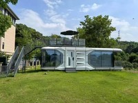 Capsule spatiale préfabriquée insonorisée et anti-humidité, à érection rapide, portable, pour camping et résidence de vacances en vallée