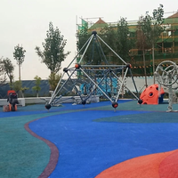 Ensemble de jeux d'attractions pour enfants et adultes, avec toboggan, corde à glissière et pyramide, pour centres commerciaux et sites touristiques