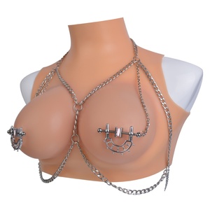 Pinzas para pezones QKKQ con cinturón y cadena de cuentas, pinzas para pezones para parejas, BDSM, bondage, pinzas para pezones, juguetes sexuales - Product Image 1
