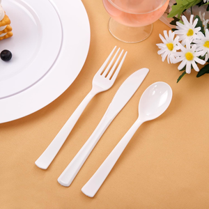Juego de Cubiertos de Plástico para Sublimación de Alta Calidad, con Mango de Plástico, Tenedor y Cuchara, en Color Blanco, PLA/PP/PS - Product Image 1