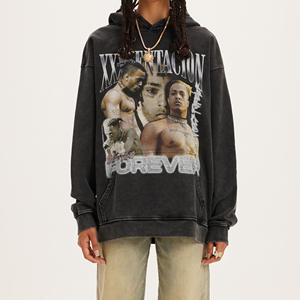 Heavyweight 240GSM <b>Thick</b> <b>Fleece</b> Regular Fit 100% Cotton Spring Warm Pullover Hoodie for Men ODM with Drawstring - Product Image 1