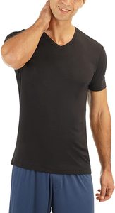 T-shirts à manches courtes en coton doux, anti-transpiration, teinture unie, <span class=keywords><strong>col</strong></span> en <span class=keywords><strong>V</strong></span>, pour hommes, personnalisables en usine, pour le travail, les é<span class=keywords><strong>v</strong></span>énements et les clubs - Product Image 4