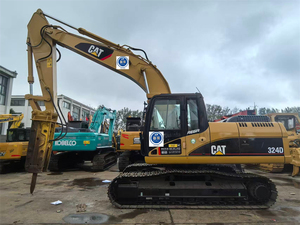 Excavadora de cadenas usada Cat 324D de 24 toneladas con martillo hidráulico y cabina con aire acondicionado para minería y demolición de hormigón - Product Image 4