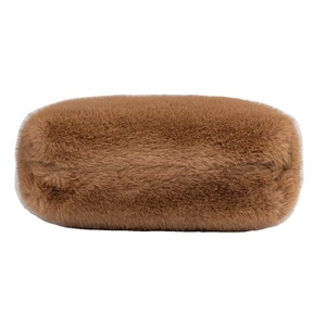 女性用可愛いふわふわトートバッグ女性用女性用冬用ポータブルハンドバッグフェイクファーファジートートバッグハンドバッグ - Product Image 4