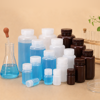 Bouteille cylindrique en PP de qualité alimentaire, à large ouverture, avec bouchon à vis, 5 ml-1 L, pour remplissage à chaud et stérilisation à haute température, emballage brun