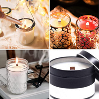 Mèche à bougie épaissir sans fumée mèches en bois de cerisier pour bougies flamme longue durée brûle facilement les noyaux de bougie naturels mèches