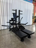 Machine à Squats à Courroie à Charge de Plaques avec Plateforme Réglable Zéro Pression sur le Dos, Usage Commercial Robuste pour Entraînement de la Partie Inférieure du Corps en Salle de Sport