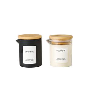 Rõ ràng trang trí nội thất cốc cà phê rỗng bơm lại ưa thích màu đen đổ Matte Lọ nến thủy tinh massage nến container với vòi - Product Image 3