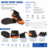 Chaussures aquatiques basses en néoprène 3 mm, antidérapantes et chaudes, pour la plongée en eau vive, hommes et femmes, vente en gros, prix usine OEM ODM