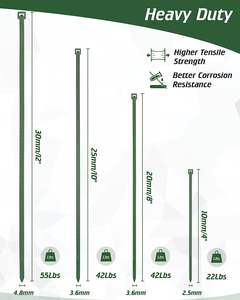 Cravate de décoration pour arbre de Noël 12 + 10 + 8 + 4 pouces Heavy Duty PA66 <span class=keywords><strong>Cable</strong></span> Zip Ties Self-locking Wire Plastic Nylon <span class=keywords><strong>Cable</strong></span> Ties - Product Image 3