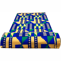 Tissu ethnique africain populaire avec teinture résistante à la cire, idéal pour les objets de collection et les impressions géométriques diverses