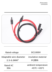 OEM pour TUV Approuvé Solaire Pv Câble Connecteur 6mm2 2.5mm 4mm Centrale Électrique DC Extension Cordon D'alimentation Fil Composants Électriques - Product Image 6